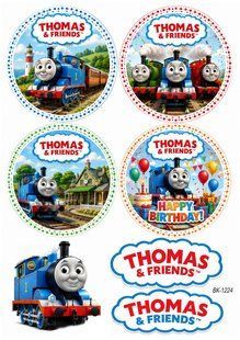 Вафельна картинка "Thomas & Friends" "День народження" /ВК-1224/-А4 ВК-1224 фото