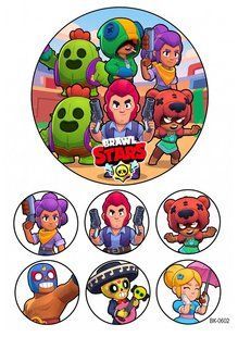 Вафельная картинка "Brawl Stars" /ВК-0602/-А4 ВК-0602 фото