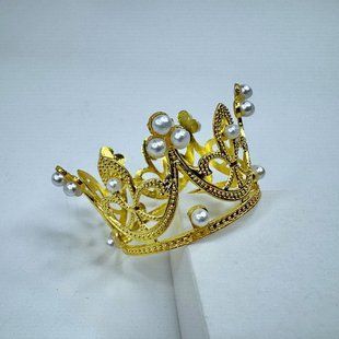 Корона для торта, "золото - белая", СТАНДАРТ, &empty; 5 см КТС-05-1 фото