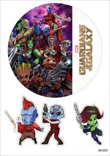 Вафельная картинка"Marvel" " Guardians of the Galaxy""День рождения" /ВК-0830/-А4 ВК-0830 фото