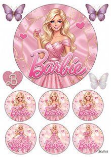 Вафельная картинка " Barbie""День рождения" /ВК-0744/-А4 ВК-0744 фото