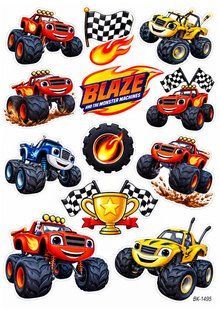 Вафельна картинка "Blaze" "День народження" /ВК-1495/-А4 ВК-1495 фото