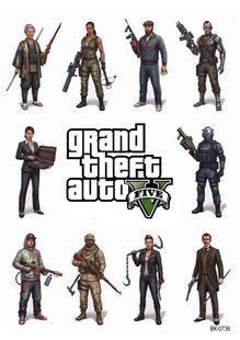 Вафельная картинка "Grand Theft Auto V""День рождения" /ВК-0736/-А4 ВК-0736 фото