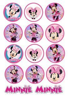 Вафельний декор для капкейків Minnie /ВК-0290/ - А4 ВК-0290 фото