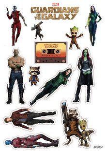 Вафельная картинка"Marvel" " Guardians of the Galaxy""День рождения" /ВК-0834/-А4 ВК-0834 фото